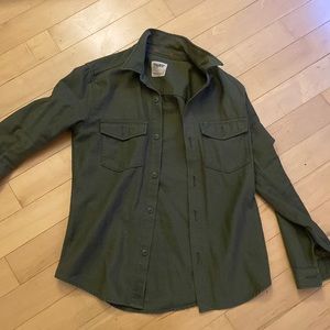 TNA army military inspired shirt boyfriend fit